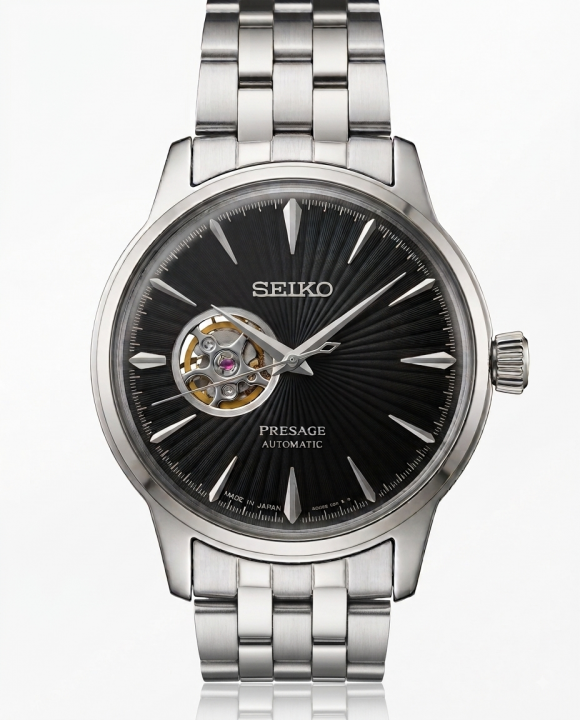 Sei.ko Presage silver Black Dial
