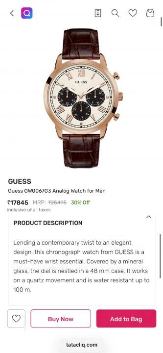 Gu.ess Hendrix Brown Leather