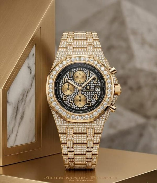 Aude.mars Piguee_t Royal Oak TachyMeter Iced Out