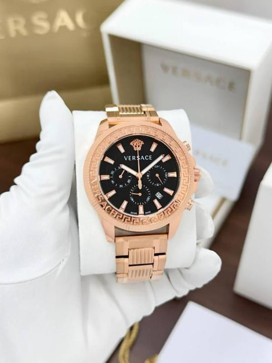 Ver.sace Greca Action Chronograph copper black