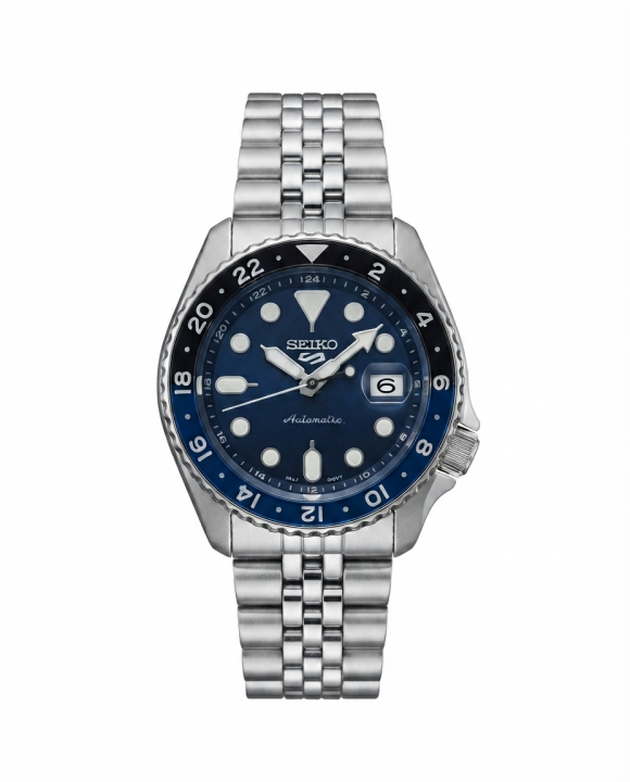Sei.ko Gmt Master Sliver Blue Dail