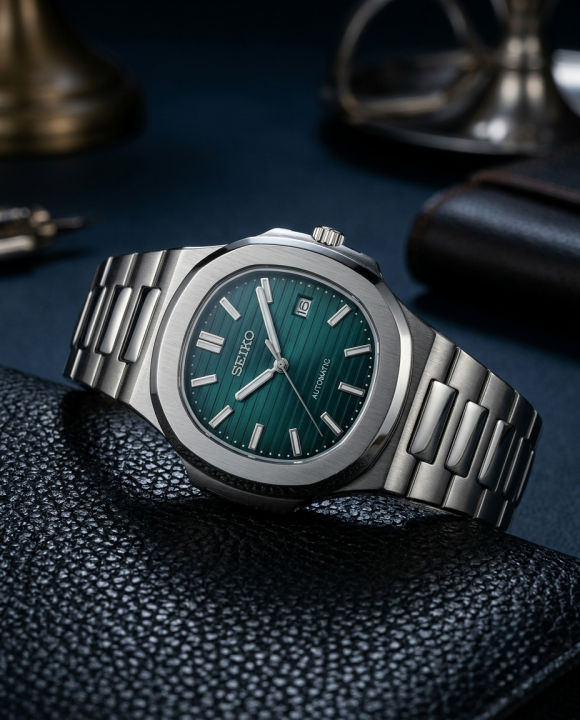 Sei.ko Nautilus Mod silver green