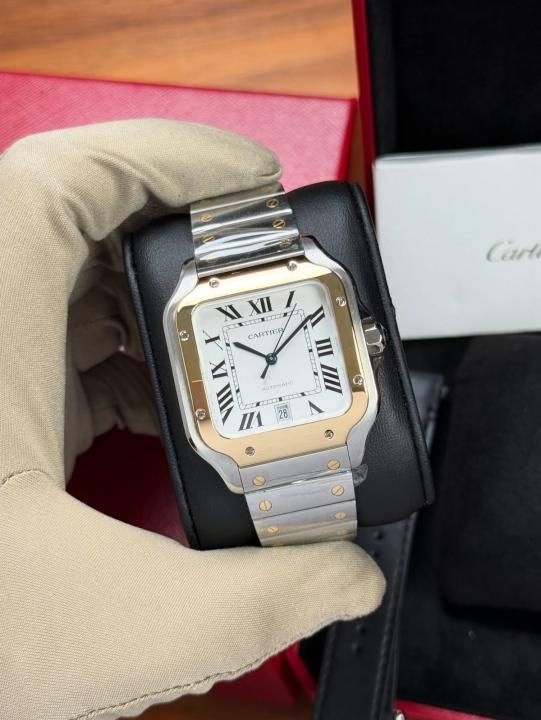 Cartiie_r Santos Automatic 2 ton gold white