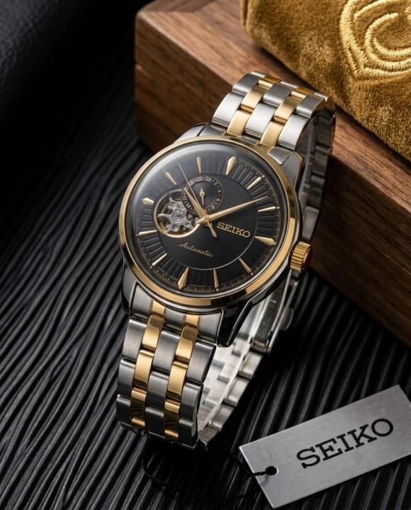 Sei.ko Presage Cocktail Time Open Heart Automatic 2 ton gold black