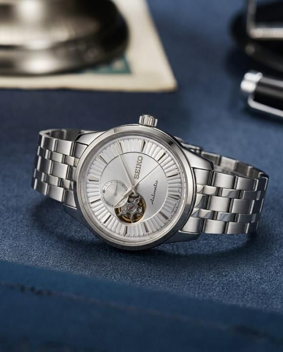 Sei.ko Presage Cocktail Time Open Heart Automatic silver white
