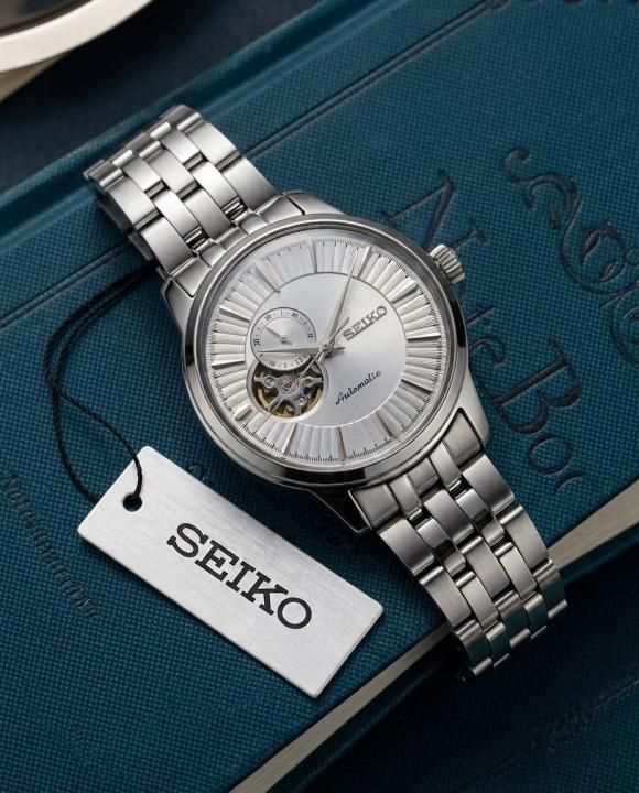 Sei.ko Presage Cocktail Time Open Heart Automatic silver white
