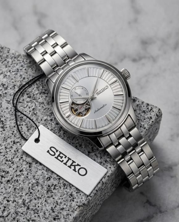 Sei.ko Presage Cocktail Time Open Heart Automatic silver white