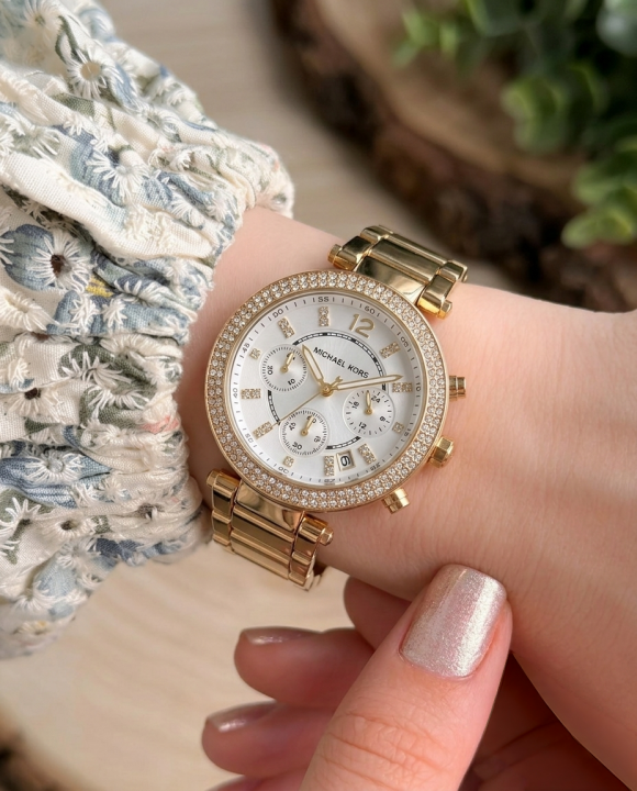 Mic.hael_l Kors Parker Gold-White