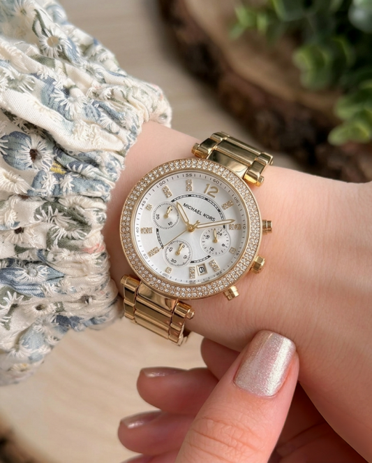 Mic.hael_l Kors Parker Gold-White