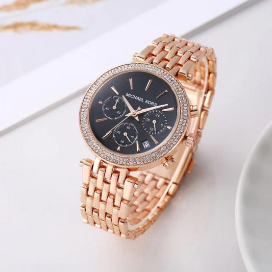 Mic.hael_l Kors Darci Chronograph Copper-Black