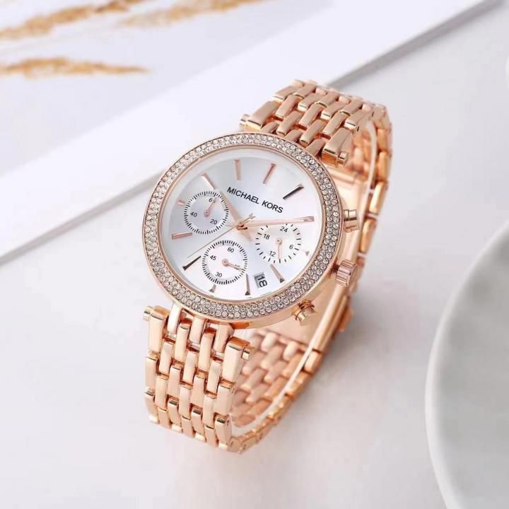 Mic.hael_l kors Darci Chronograph Copper-White