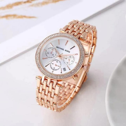 Mic.hael_l kors Darci Chronograph Copper-White