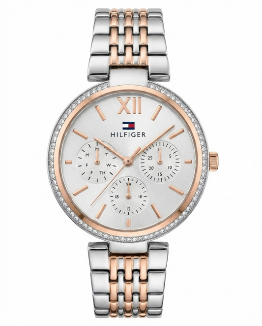 Tommm_y Hilfiger Sophia multi-function Two Tone White Dial