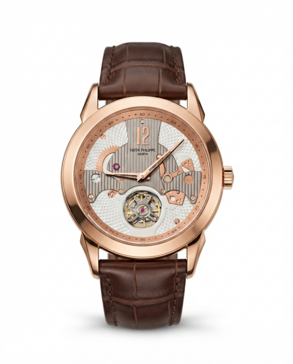 Pa.tek Phillipe Peacock Witness Tourbillon Copper White Dial