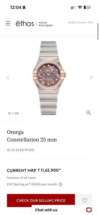 Omeg_ga Constellation Quartz luxury watch.