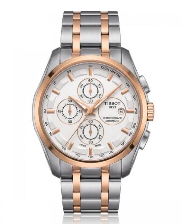 Tissoo_t 1853 Couturier Two Tone Copper white dial