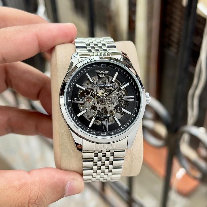 Em.porio Armaa_ni Antonio Automatic Silver-Black