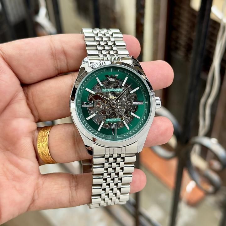 Em.porio Armaa_ni Antonio Automatic Silver-Green