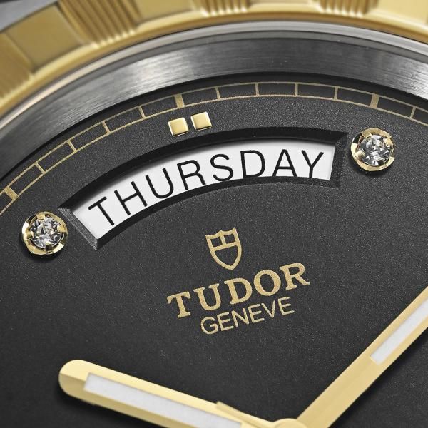 Tu.dor Royal Automatic 2 ton gold black Diamond