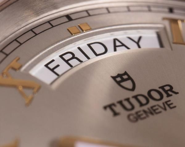 Tu.dor Royal Automatic 2 ton gold gray Roman ank