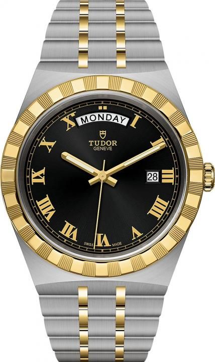 Tu.dor Royal Automatic 2 ton gold Black Roman ank
