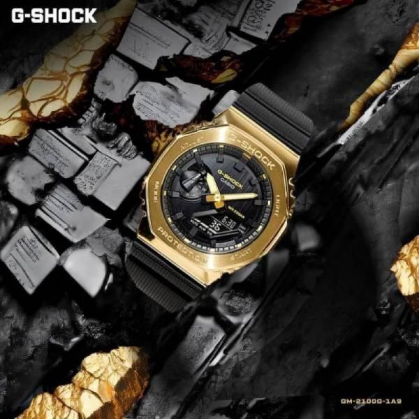 Ca.sio g shock gm2100 black gold