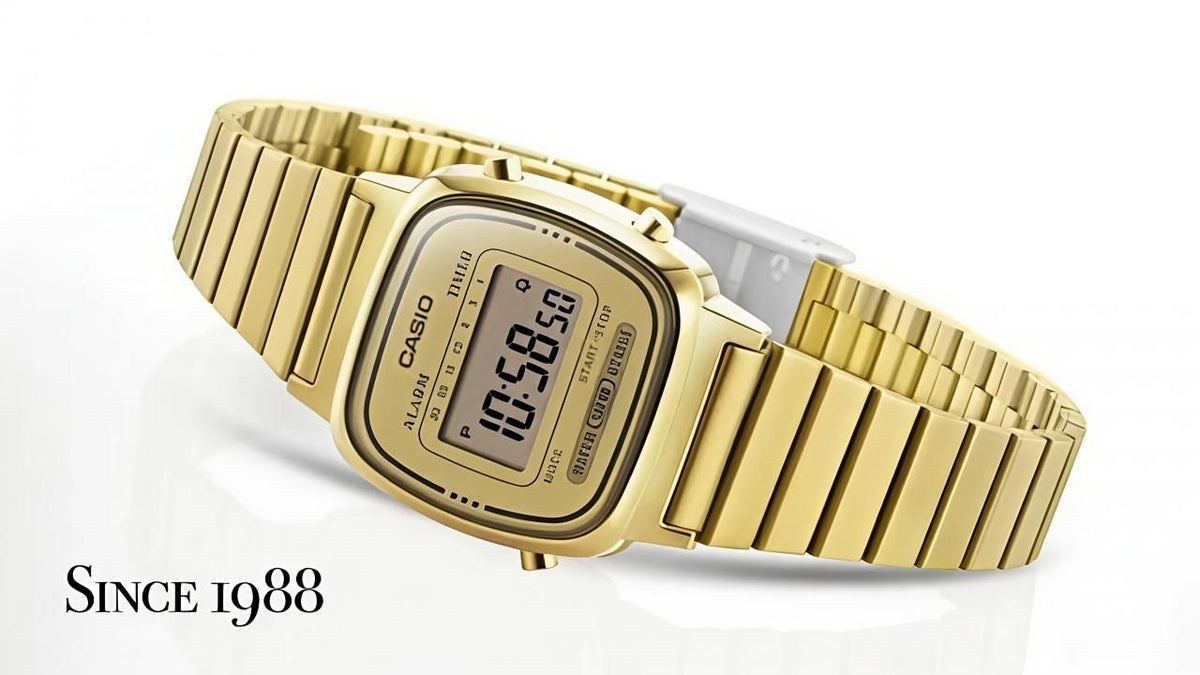 Ca.sio Womens Vintage LA670 GOLD