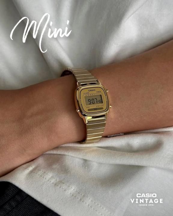 Ca.sio Womens Vintage LA670 GOLD
