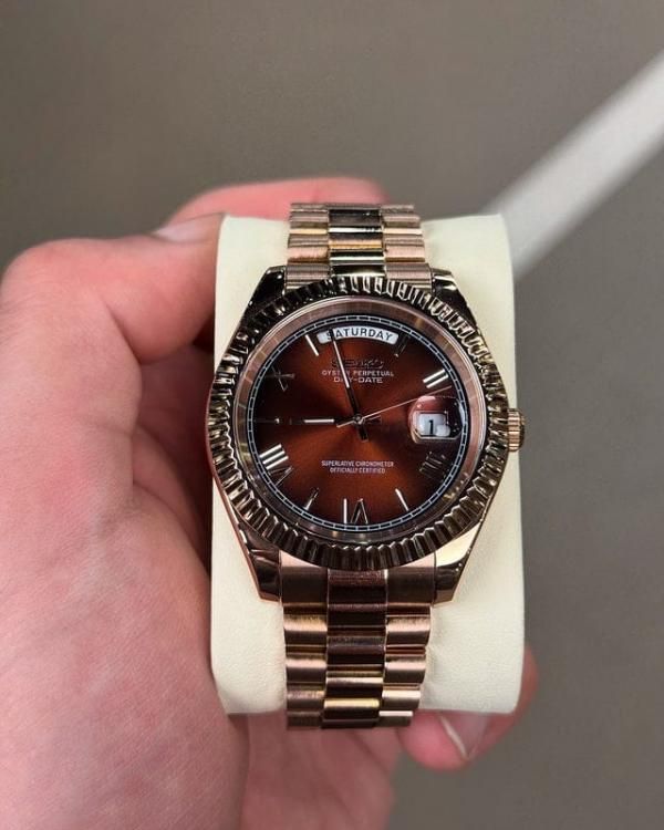 Sei.ko Oyster Perpetual Day Date Movment Like Automatic Copper-Brown
