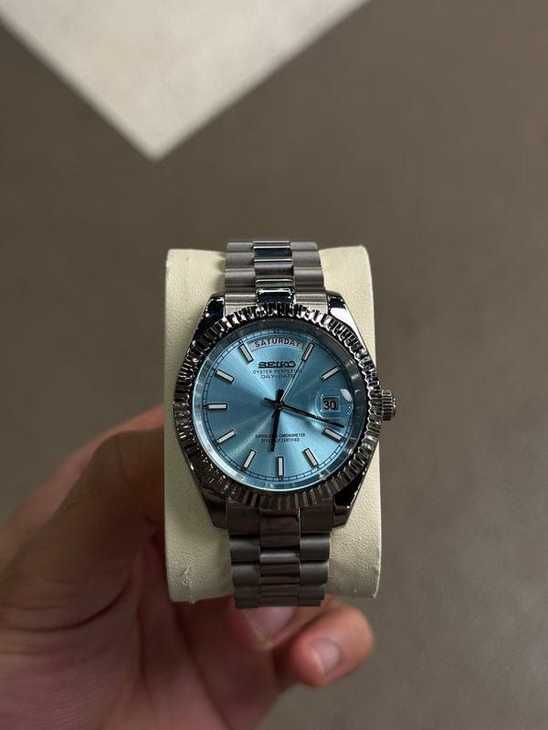 Sei.ko Oyster Perpetual Day Date Movment Like Automatic Silver-Tiffny