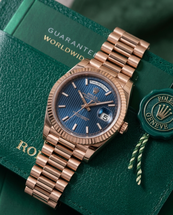 Rolee_x Oyster Perpetual Day Date 40 Battery Copper-Blue