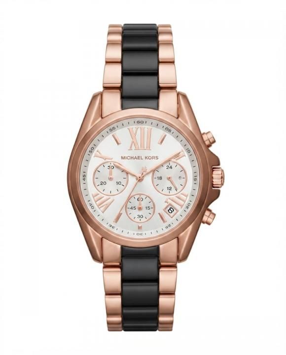 Michea_l kors bradeshaw  two tone  black White Dial