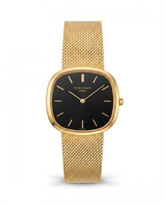 Pa.tek philipe Ellipse Timepiece Gold Black   Dial