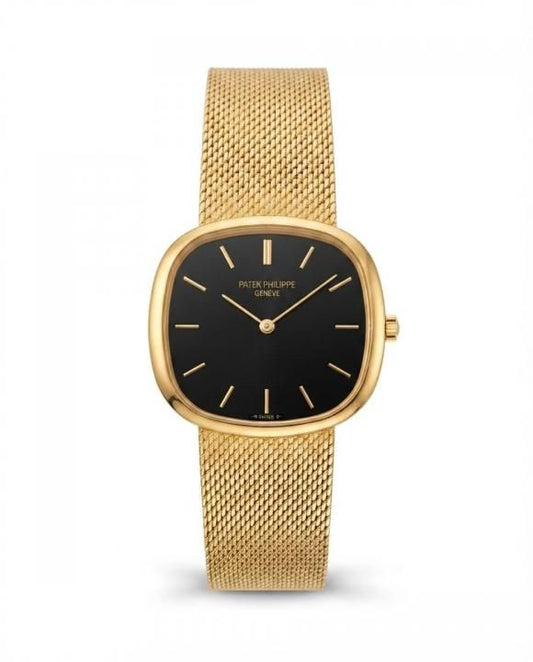 Pa.tek philipe Ellipse Timepiece Gold Black   Dial