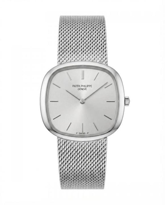 Pa.tek philipe Ellipse Timepiece Silver White  Dial