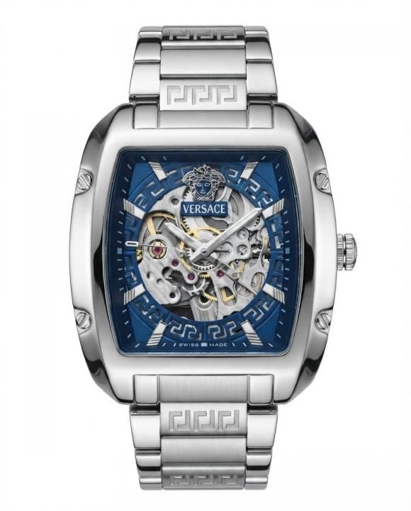 Ver.sace_e Dominus Sktl Men  Automatic Silver Blue Dial