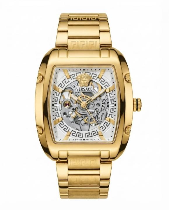 Ve.rsace_e Dominus Sktl Men  Automatic Gold white Dial