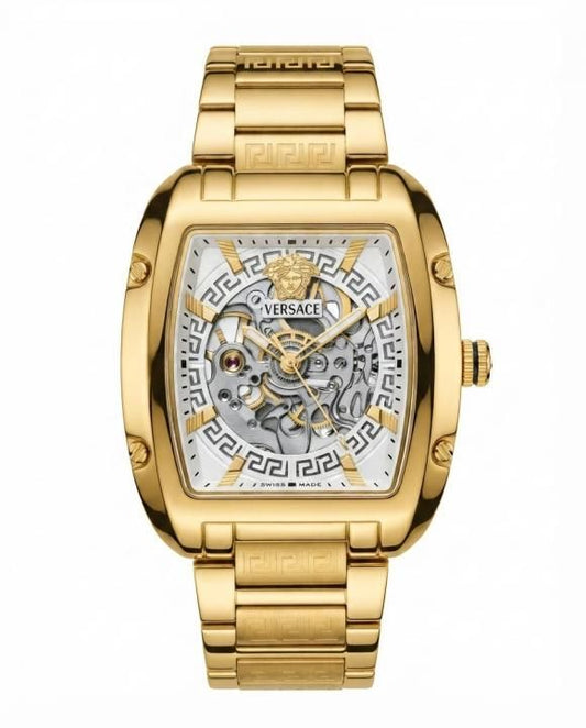 Ve.rsace_e Dominus Sktl Men  Automatic Gold white Dial