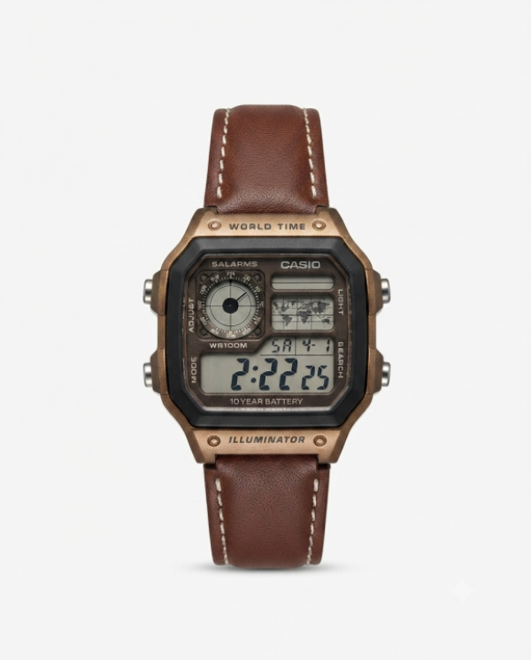 Ca.sio AE-1200 Illuminator Brown Leather