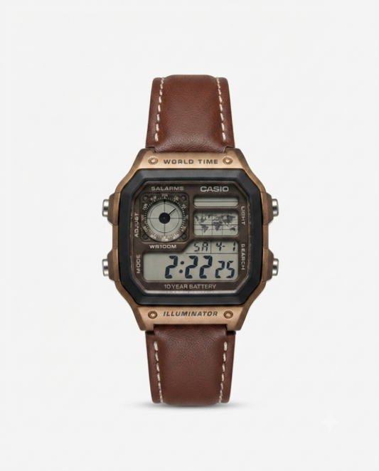 Ca.sio AE-1200 Illuminator Brown Leather