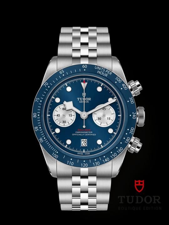 Tu.dor Black Bay Chrono  silver blue