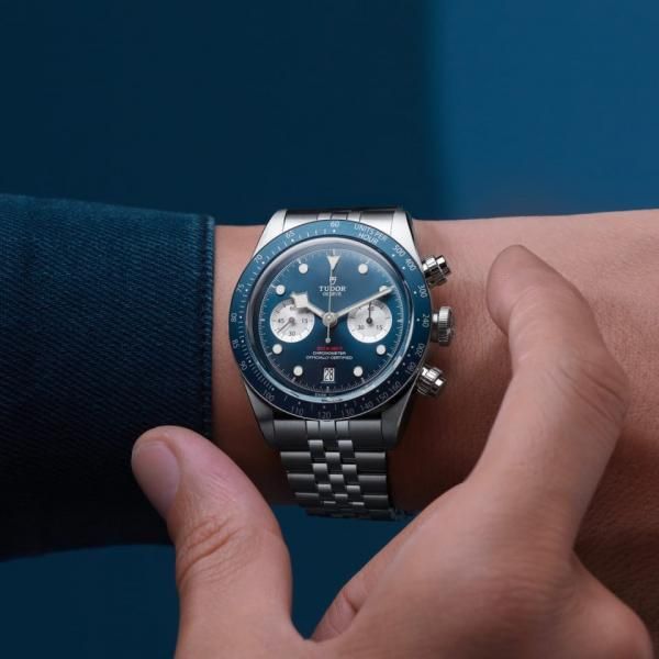 Tu.dor Black Bay Chrono  silver blue