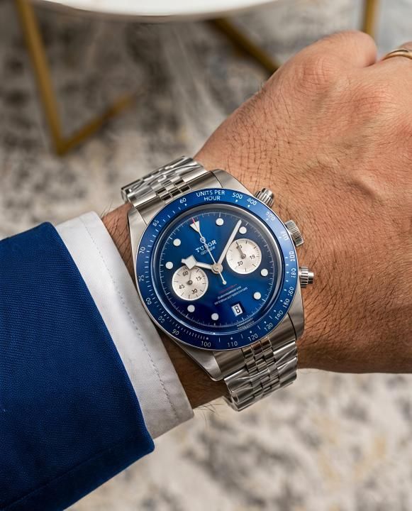 Tu.dor Black Bay Chrono  silver blue