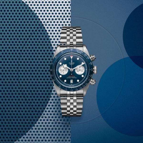 Tu.dor Black Bay Chrono  silver blue