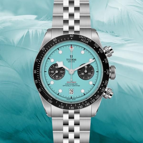 Tu.dor Black Bay Chrono silver sky blue