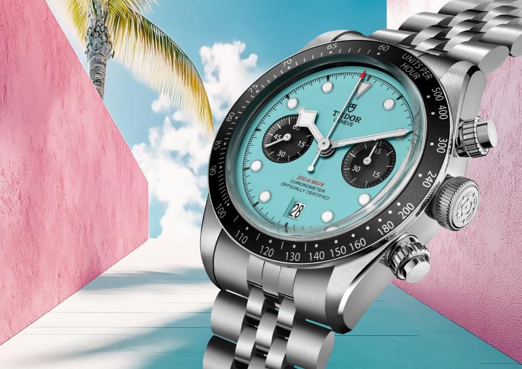 Tu.dor Black Bay Chrono silver sky blue