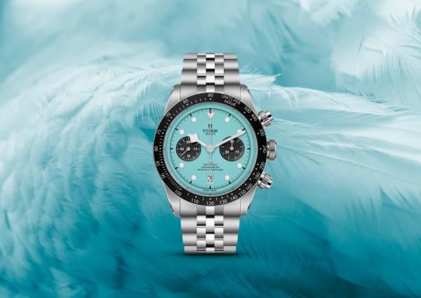 Tu.dor Black Bay Chrono silver sky blue
