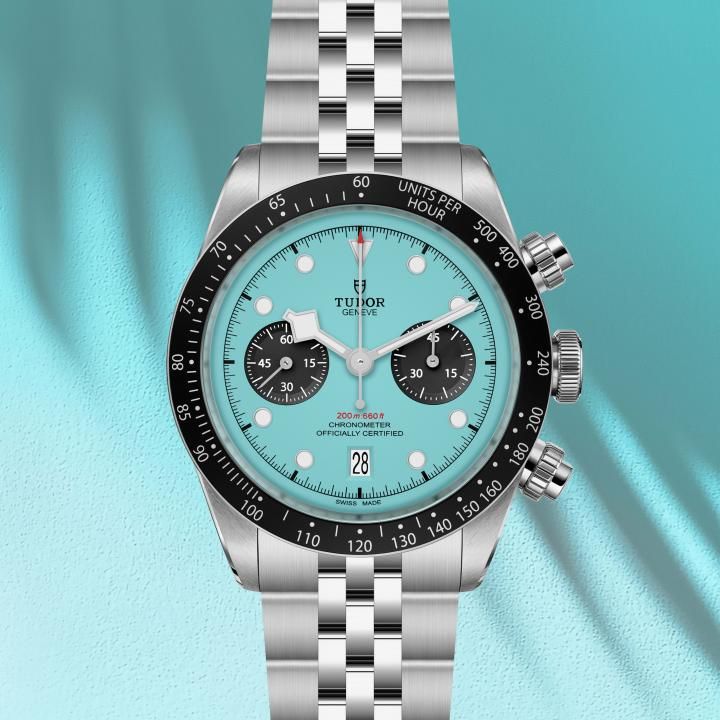 Tu.dor Black Bay Chrono silver sky blue