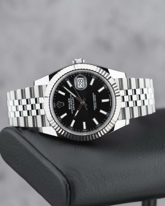 Rolee_x Oyst uuer Perpetual Date Just Silver-Black