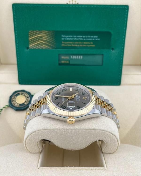 Rolee_x Oyster Perpetual Date Just 2Ton-Gold-Grey